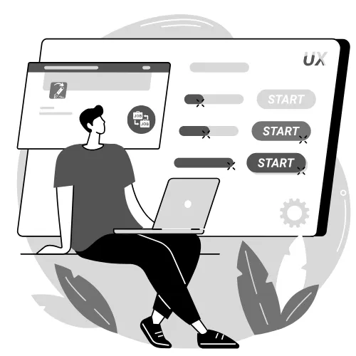 エンジニアが職務経歴書を作成している様子