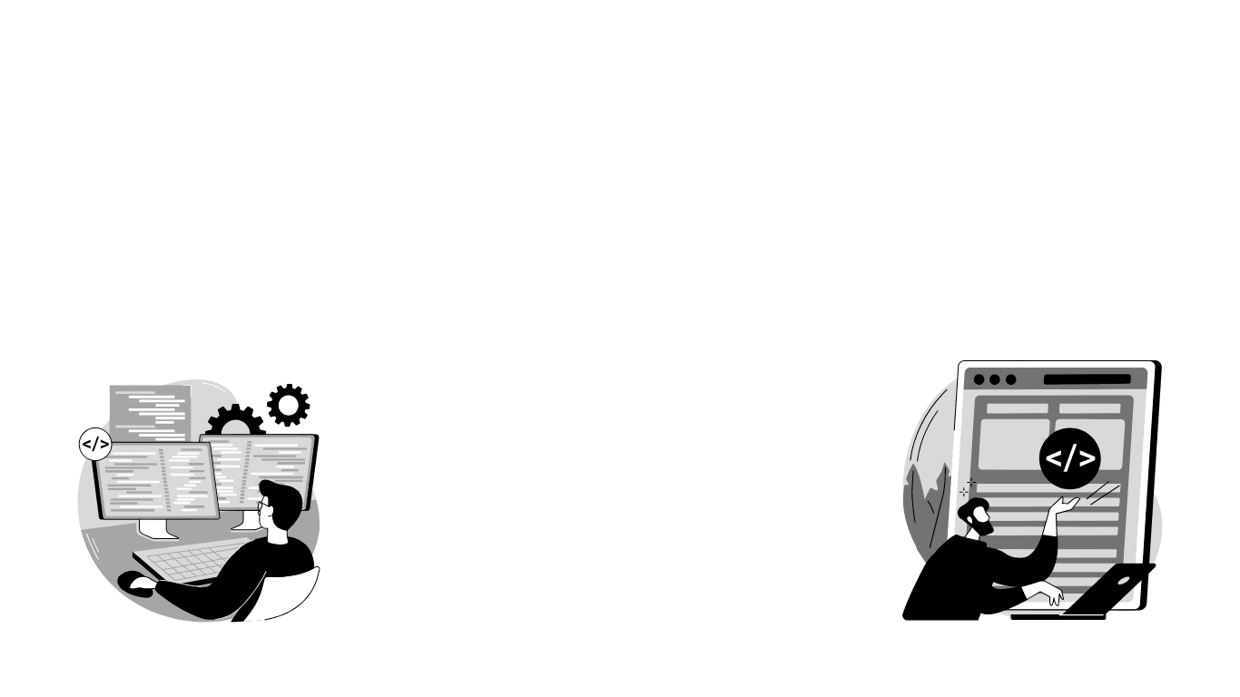 職務経歴書を書いているエンジニアイラスト